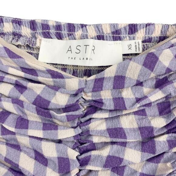 Astr Ruched Smocked Puff Sleeve Top Size XS - Picture 4 of 6